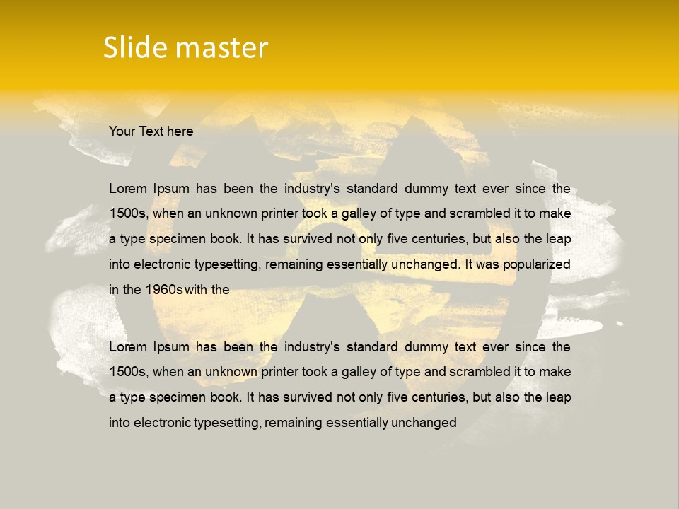 Industrial Symbol Atom PowerPoint Template