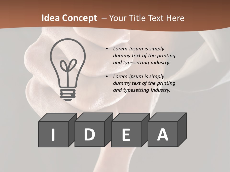 Refusing Disapprove Symbol PowerPoint Template
