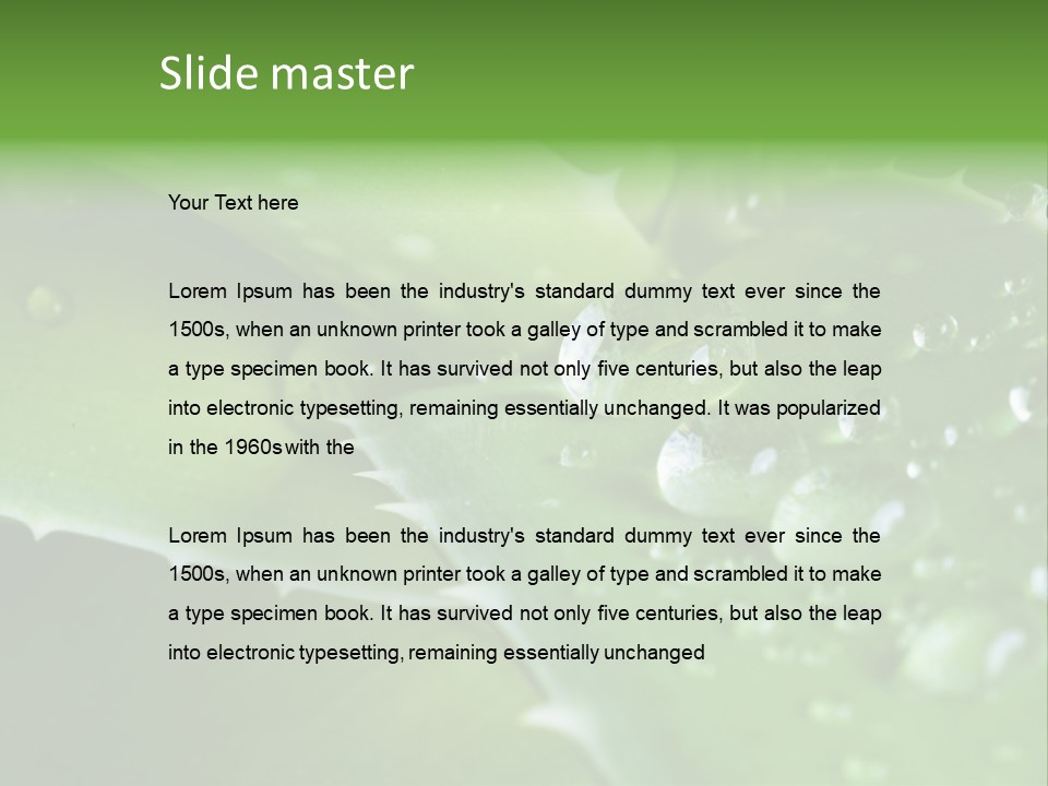 Health Leaf Treatment PowerPoint Template
