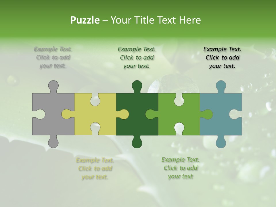 Health Leaf Treatment PowerPoint Template