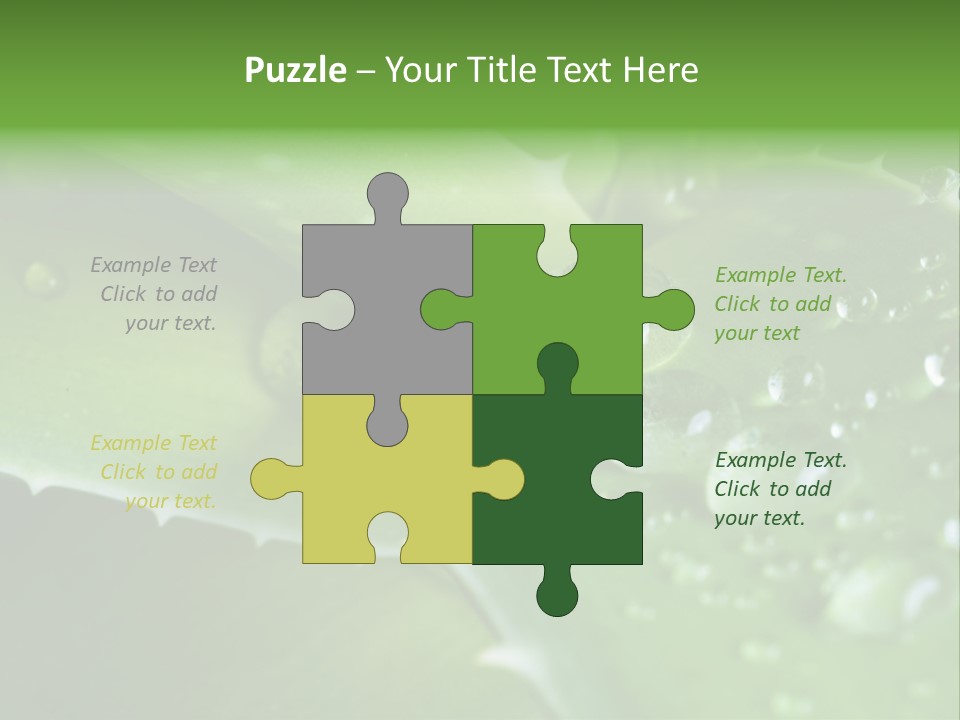 Health Leaf Treatment PowerPoint Template