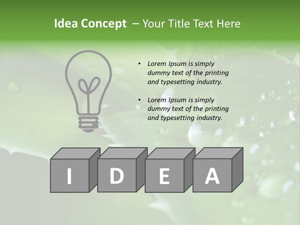 Health Leaf Treatment PowerPoint Template