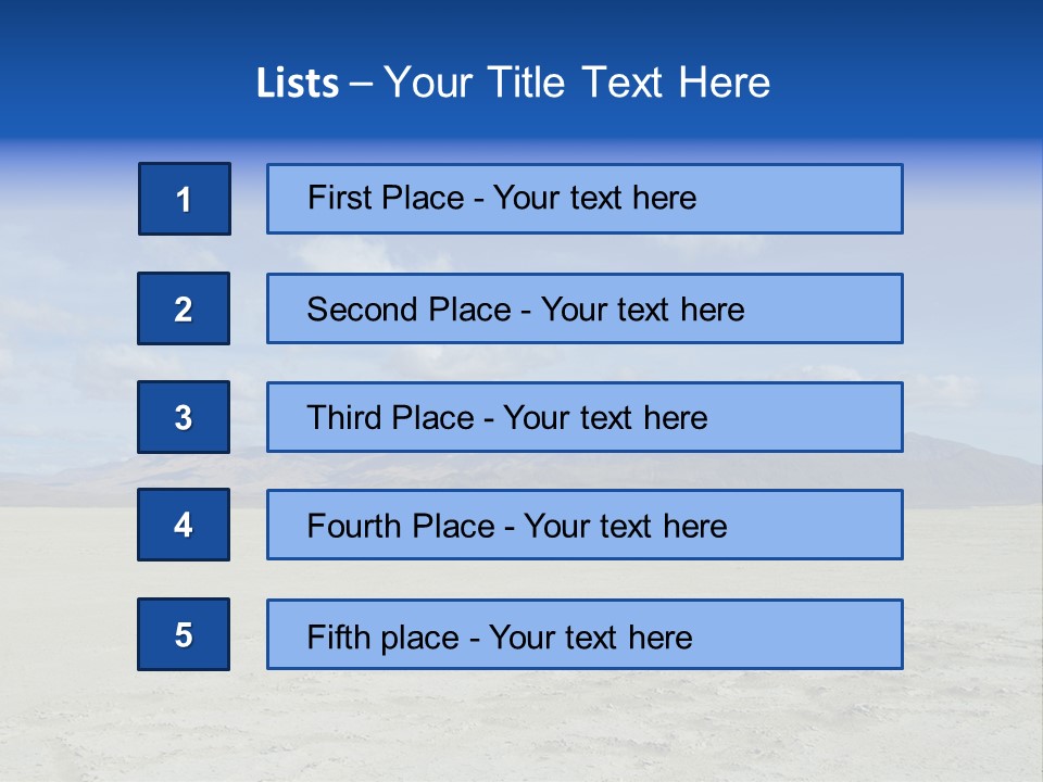United States Lonely Southwest PowerPoint Template