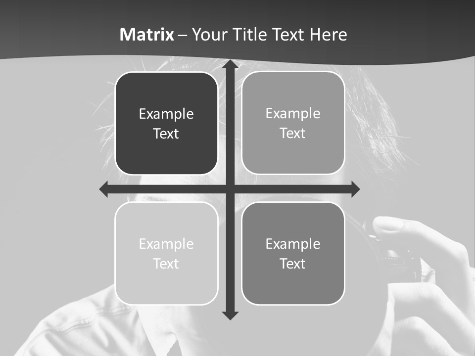 Slr Camera One Person Telephoto Lens PowerPoint Template