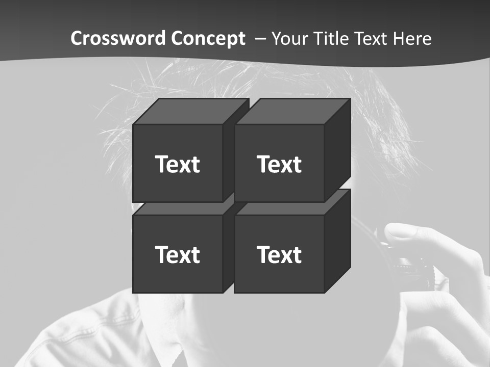 Slr Camera One Person Telephoto Lens PowerPoint Template