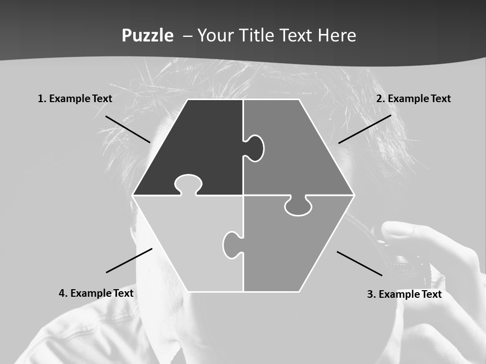 Slr Camera One Person Telephoto Lens PowerPoint Template