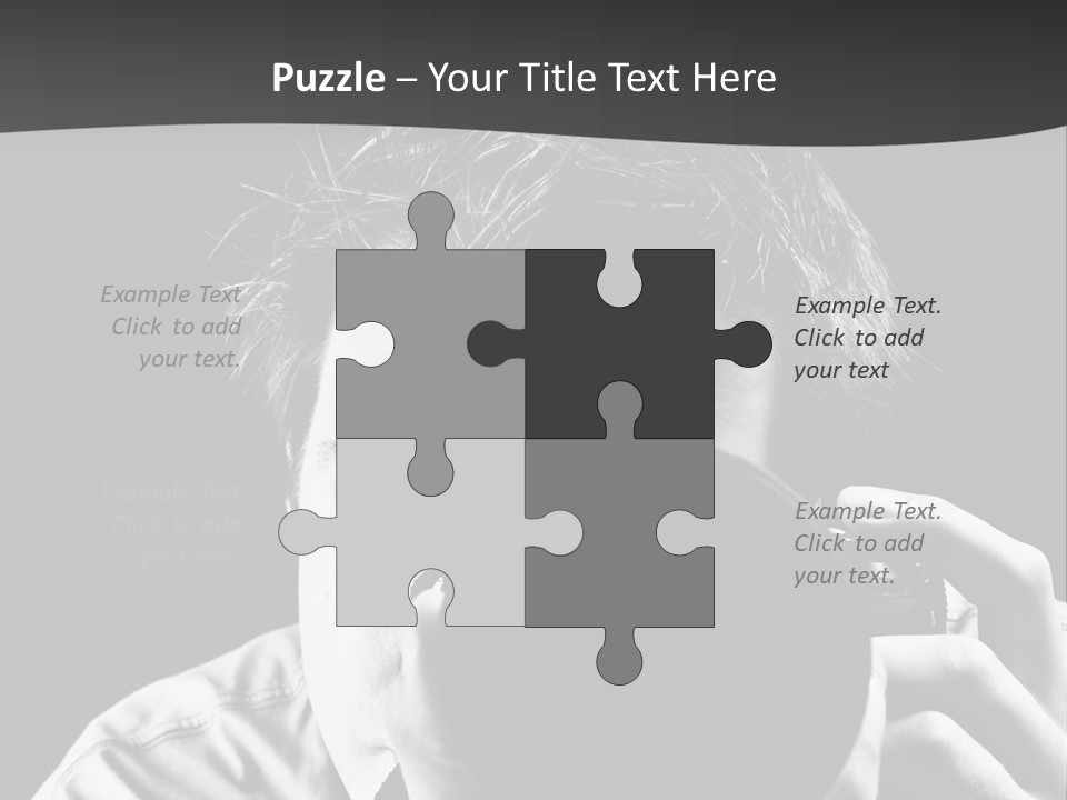 Slr Camera One Person Telephoto Lens PowerPoint Template