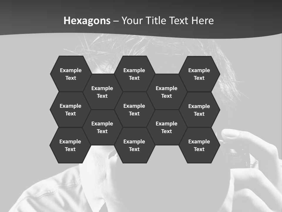 Slr Camera One Person Telephoto Lens PowerPoint Template