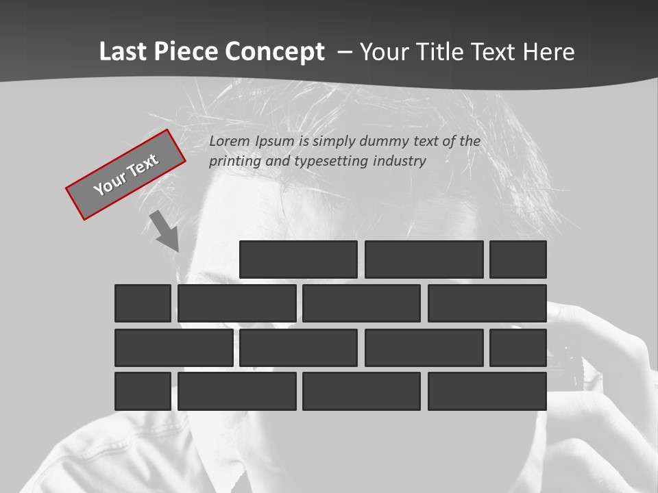 Slr Camera One Person Telephoto Lens PowerPoint Template