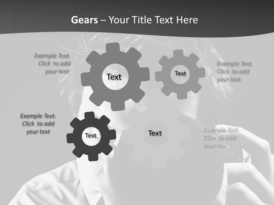 Slr Camera One Person Telephoto Lens PowerPoint Template