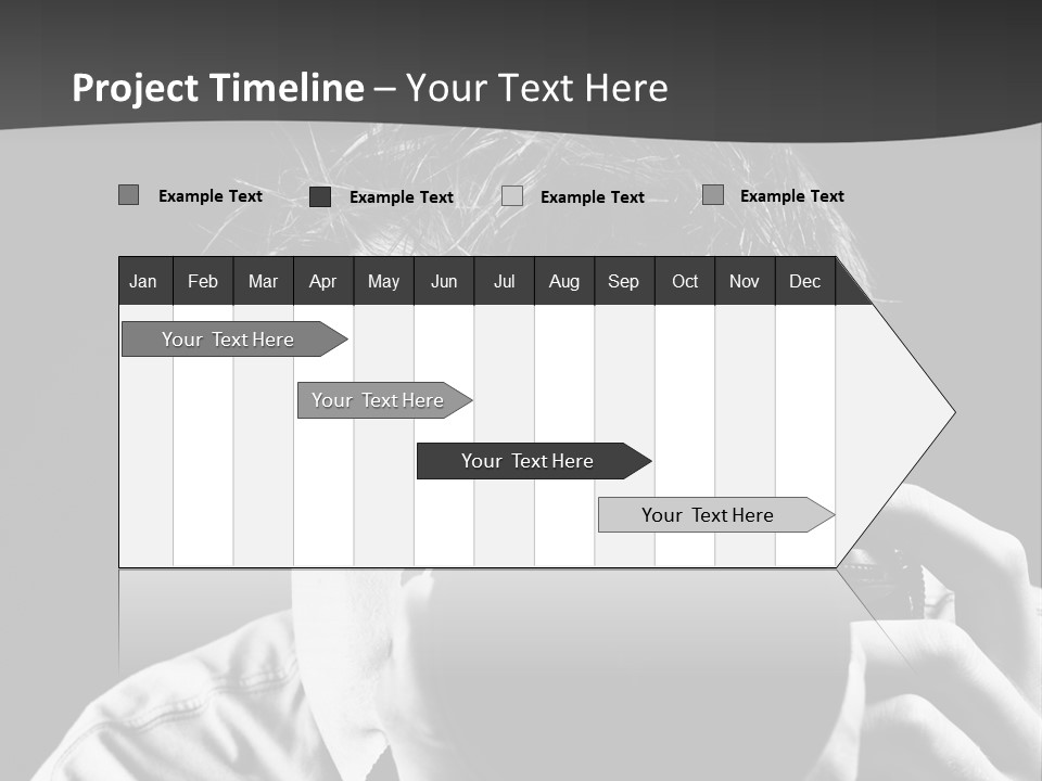 Slr Camera One Person Telephoto Lens PowerPoint Template