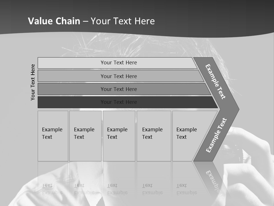Slr Camera One Person Telephoto Lens PowerPoint Template