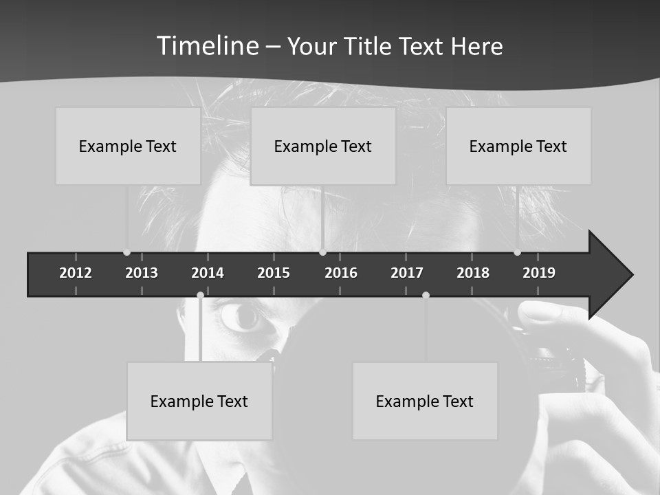 Slr Camera One Person Telephoto Lens PowerPoint Template