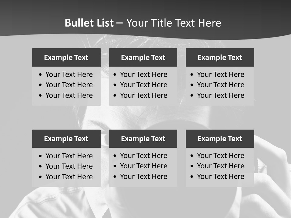 Slr Camera One Person Telephoto Lens PowerPoint Template