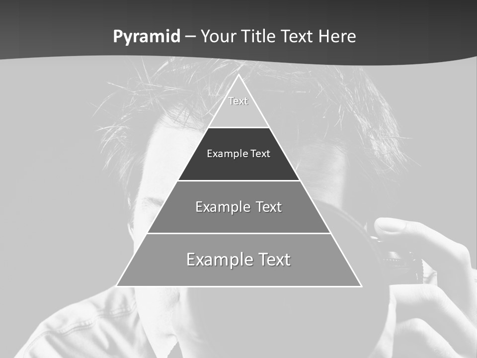 Slr Camera One Person Telephoto Lens PowerPoint Template