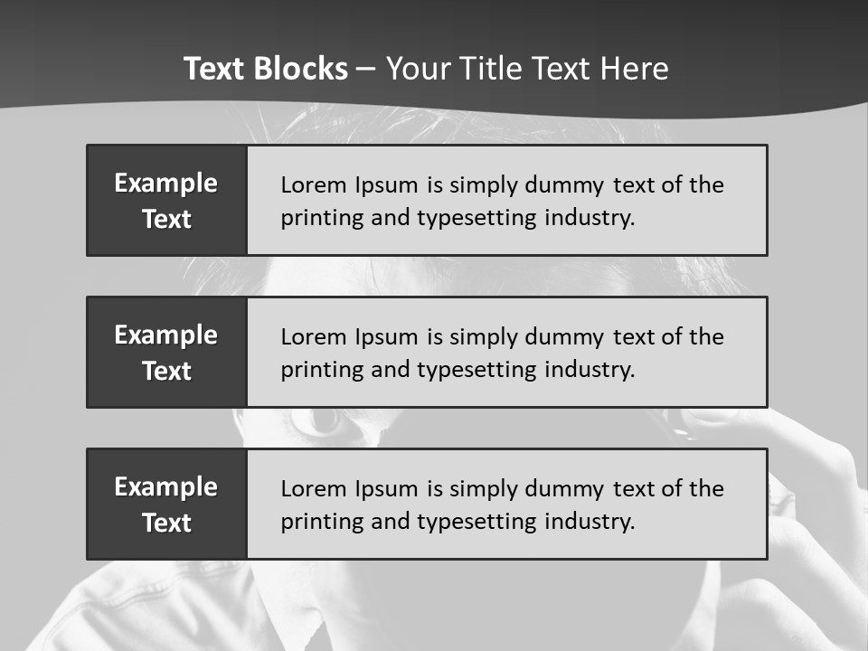 Slr Camera One Person Telephoto Lens PowerPoint Template