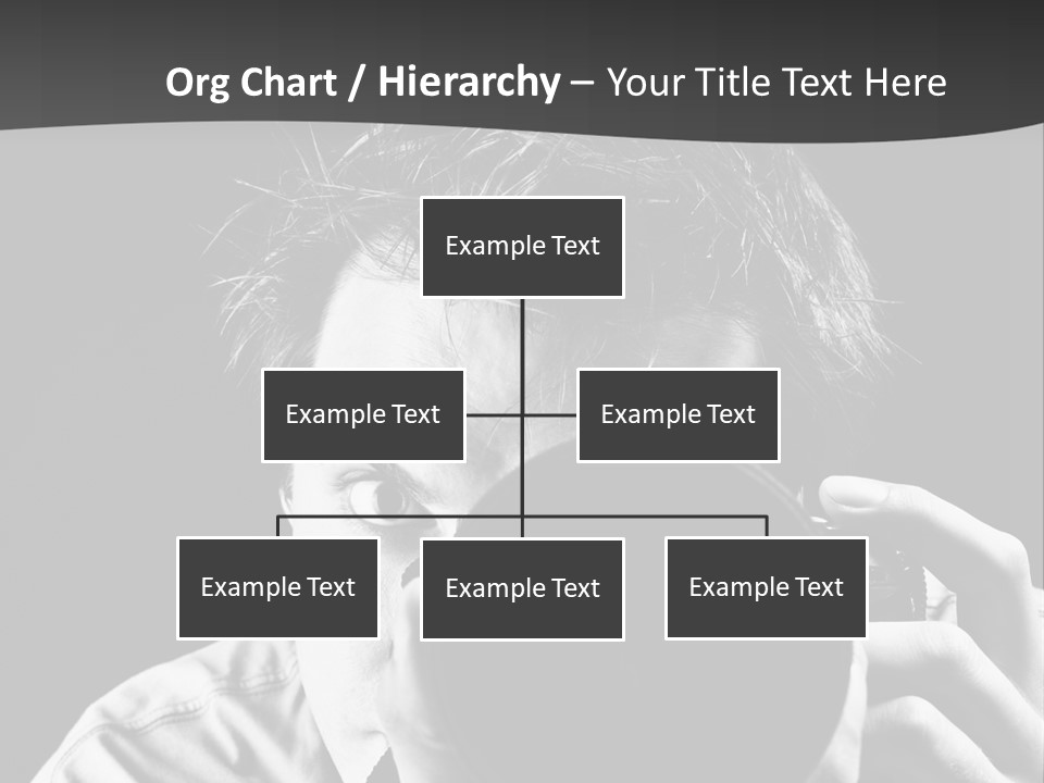Slr Camera One Person Telephoto Lens PowerPoint Template