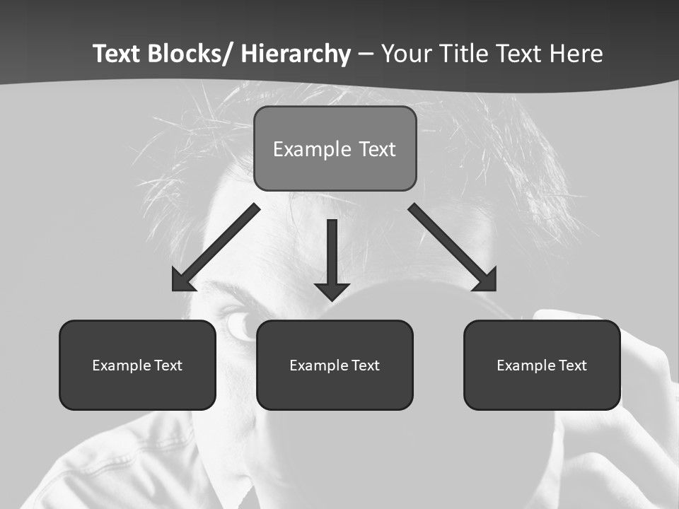 Slr Camera One Person Telephoto Lens PowerPoint Template