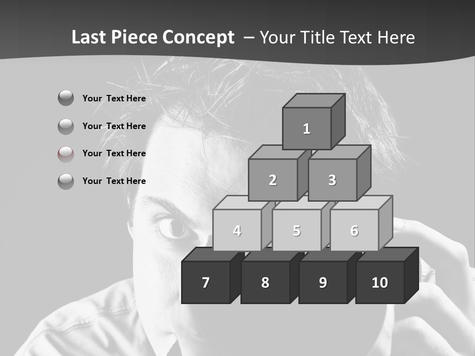 Slr Camera One Person Telephoto Lens PowerPoint Template