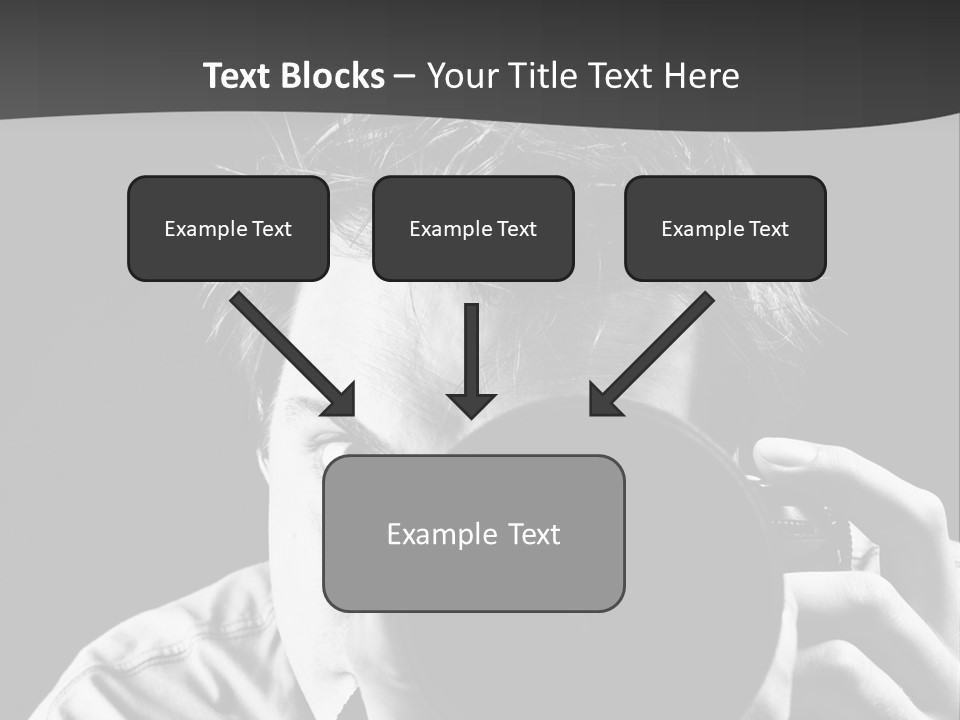 Slr Camera One Person Telephoto Lens PowerPoint Template