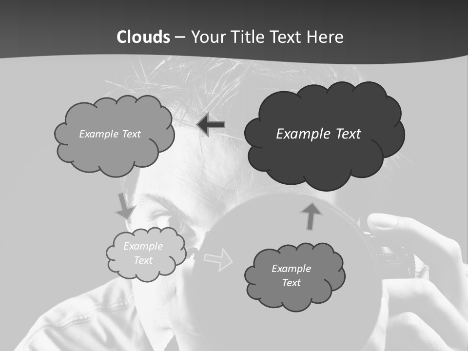 Slr Camera One Person Telephoto Lens PowerPoint Template