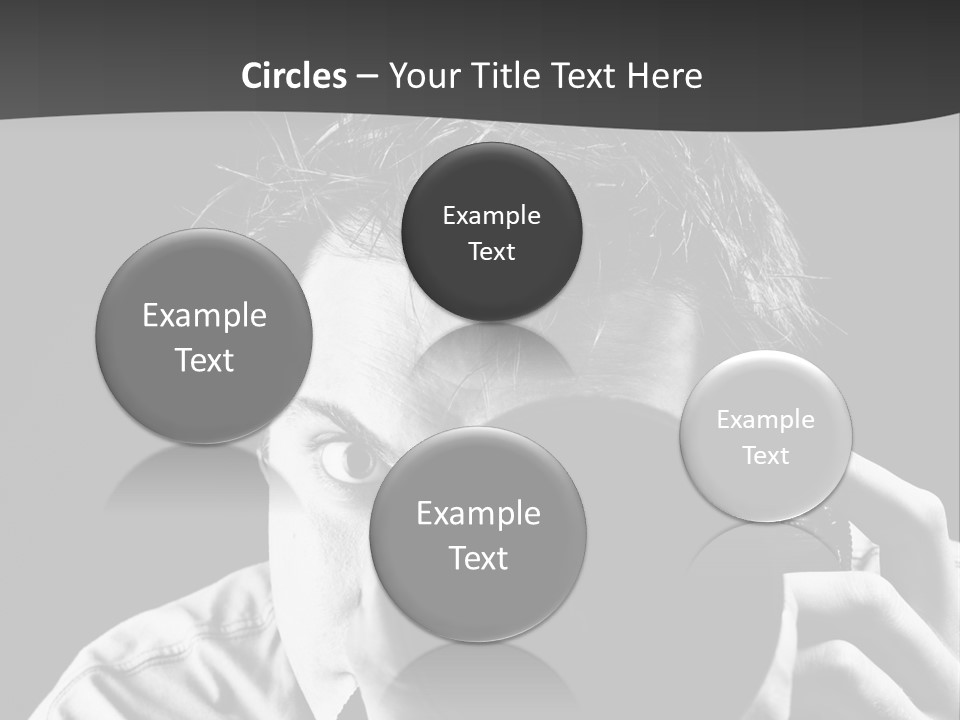Slr Camera One Person Telephoto Lens PowerPoint Template