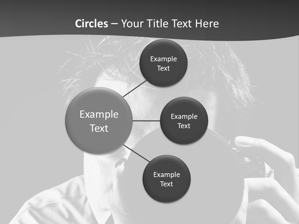 Slr Camera One Person Telephoto Lens PowerPoint Template