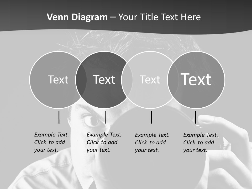 Slr Camera One Person Telephoto Lens PowerPoint Template