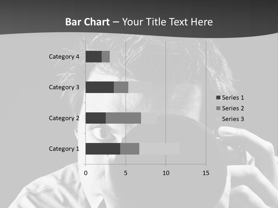 Slr Camera One Person Telephoto Lens PowerPoint Template
