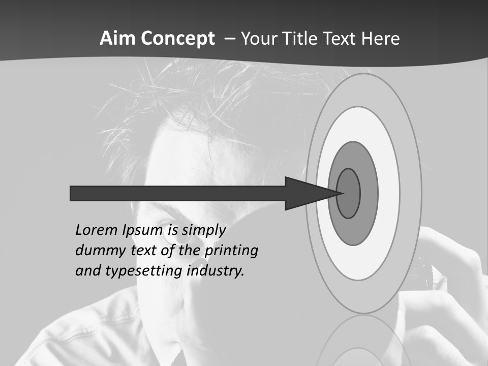 Slr Camera One Person Telephoto Lens PowerPoint Template