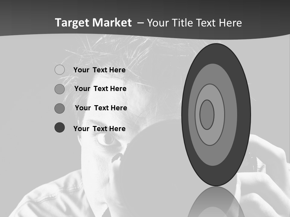 Slr Camera One Person Telephoto Lens PowerPoint Template