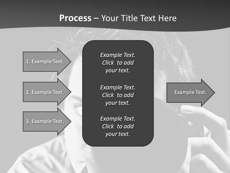 Slr Camera One Person Telephoto Lens PowerPoint Template