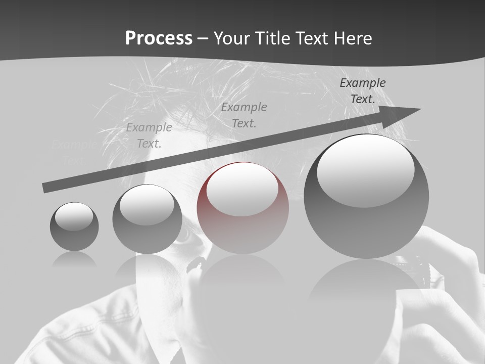 Slr Camera One Person Telephoto Lens PowerPoint Template