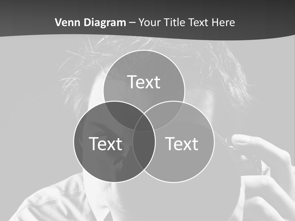 Slr Camera One Person Telephoto Lens PowerPoint Template