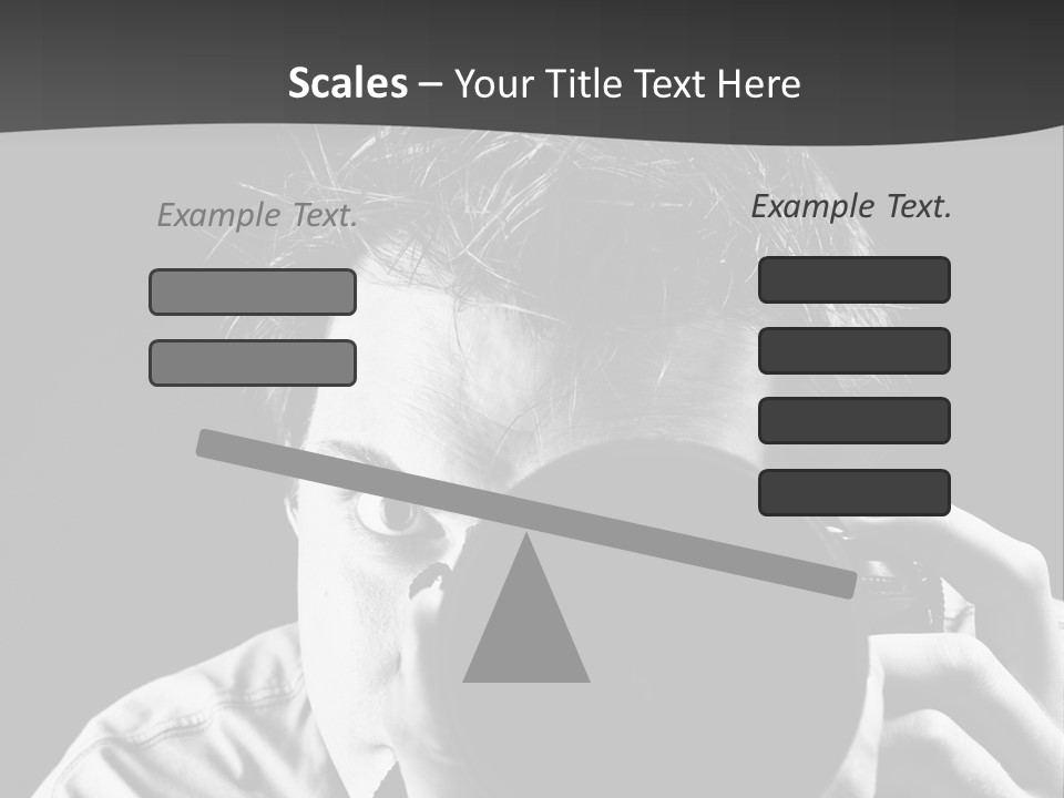 Slr Camera One Person Telephoto Lens PowerPoint Template