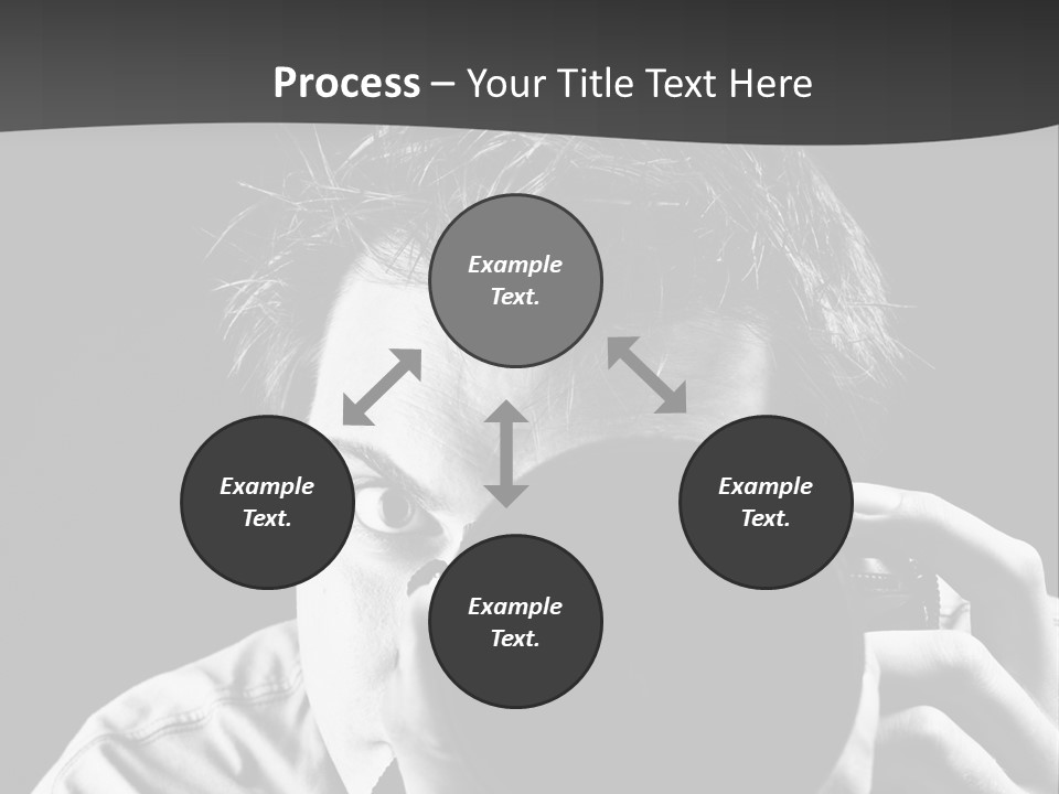 Slr Camera One Person Telephoto Lens PowerPoint Template