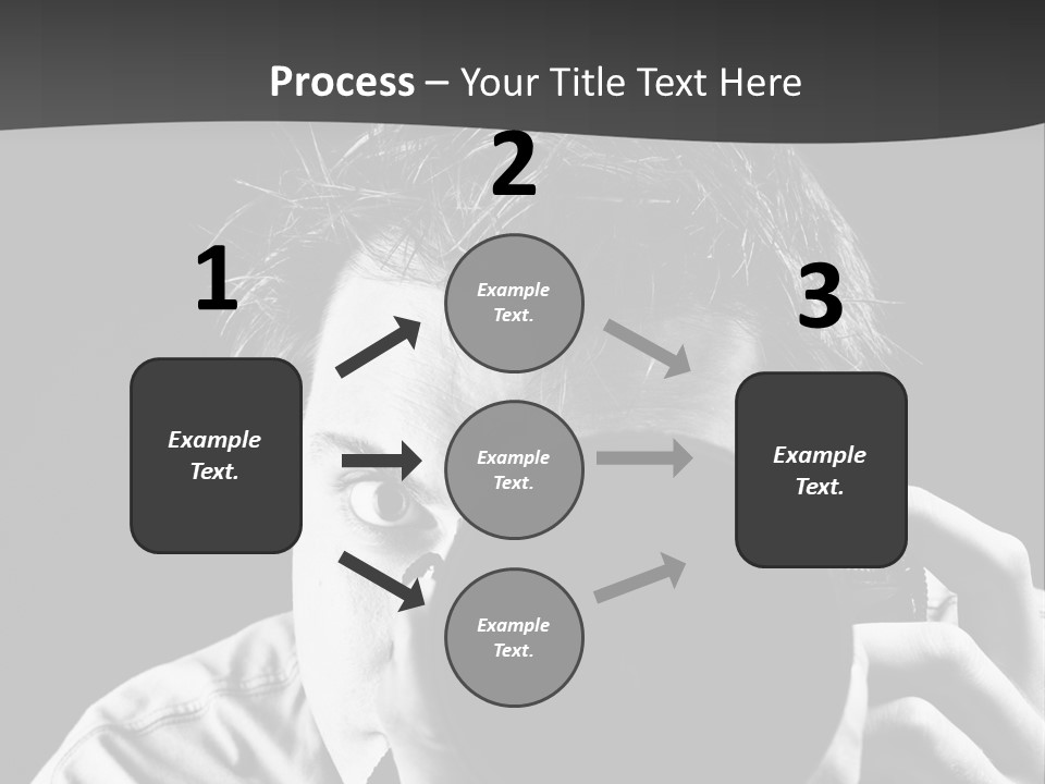Slr Camera One Person Telephoto Lens PowerPoint Template