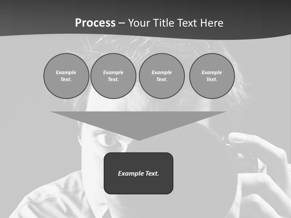 Slr Camera One Person Telephoto Lens PowerPoint Template