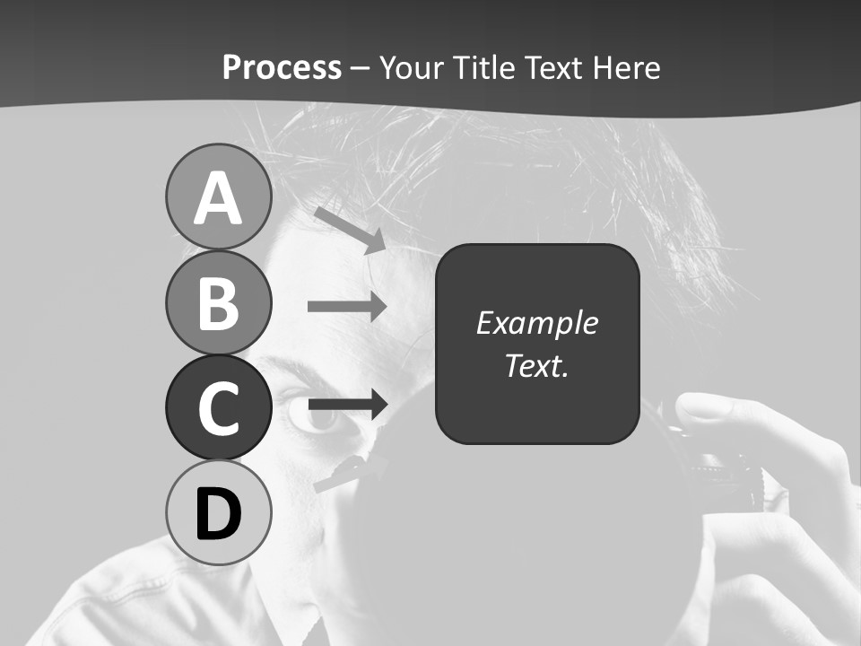 Slr Camera One Person Telephoto Lens PowerPoint Template