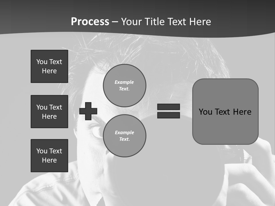 Slr Camera One Person Telephoto Lens PowerPoint Template