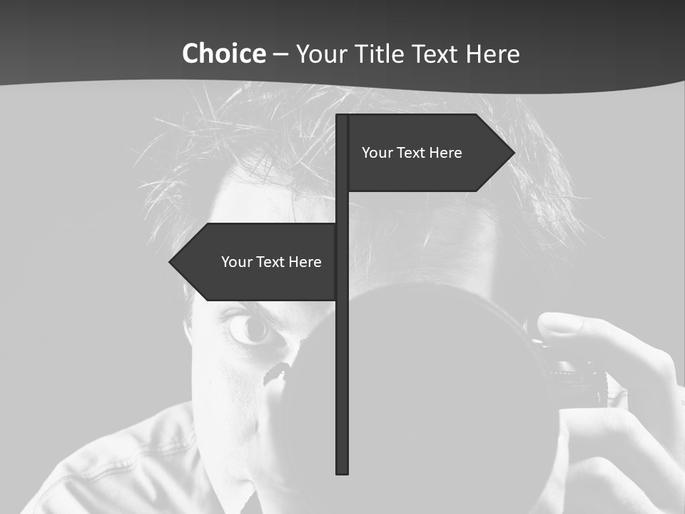 Slr Camera One Person Telephoto Lens PowerPoint Template