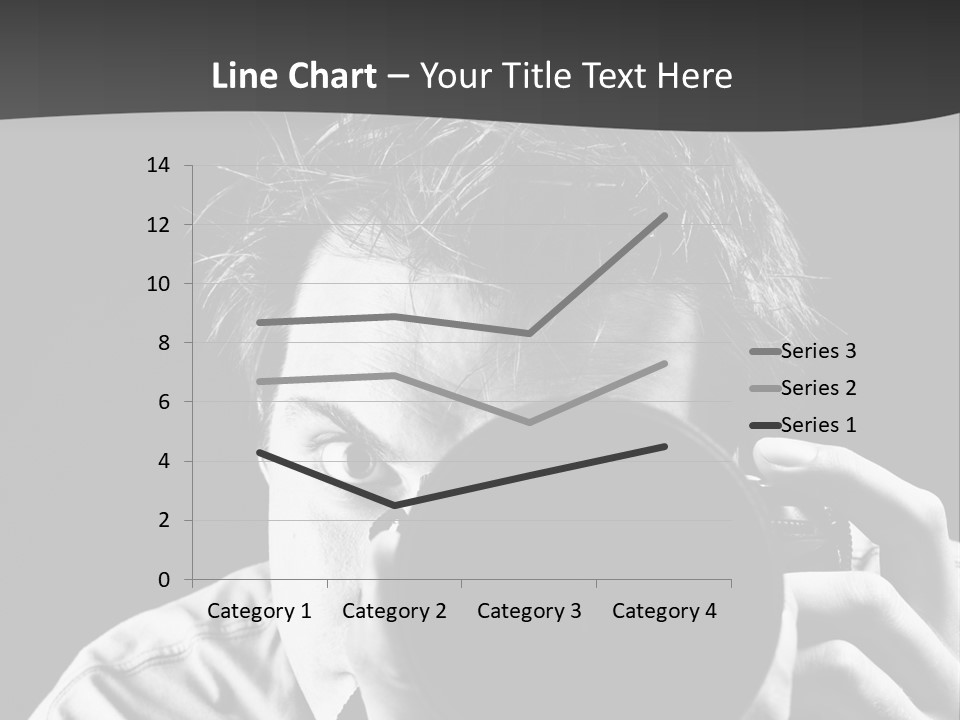 Slr Camera One Person Telephoto Lens PowerPoint Template