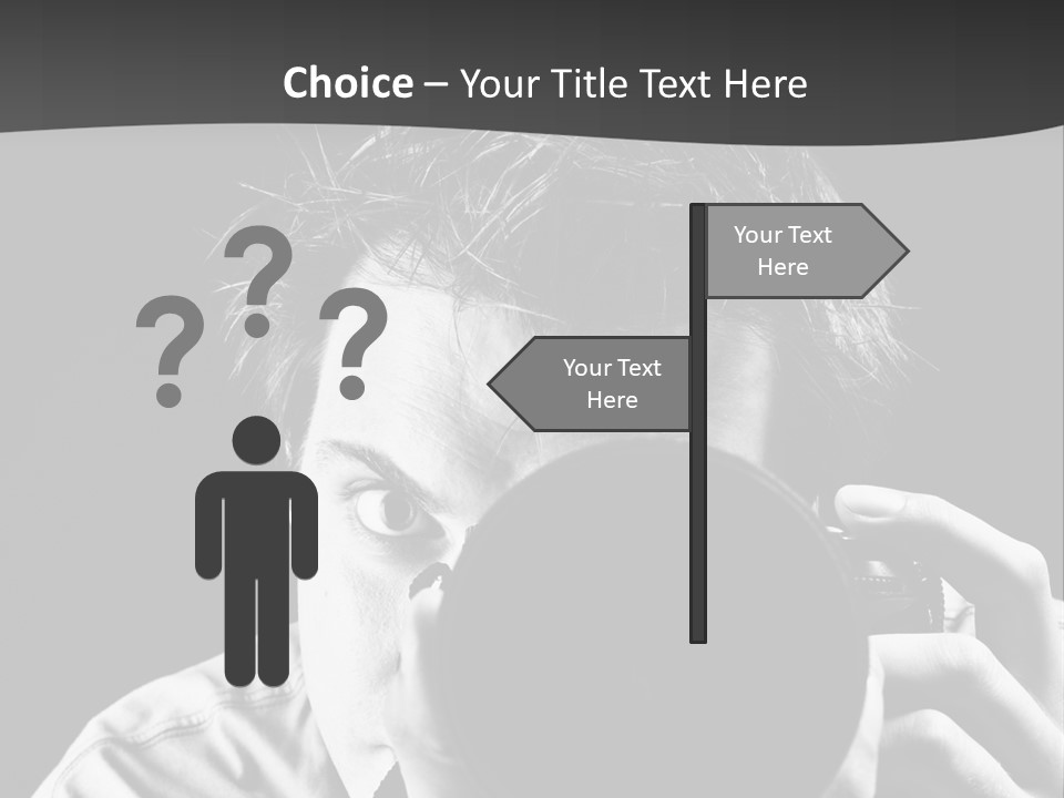 Slr Camera One Person Telephoto Lens PowerPoint Template