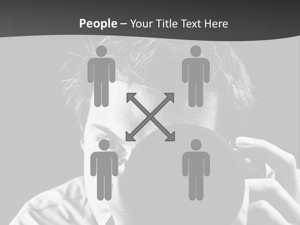 Slr Camera One Person Telephoto Lens PowerPoint Template