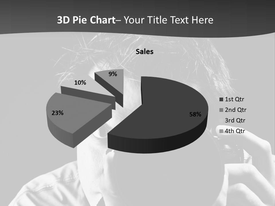 Slr Camera One Person Telephoto Lens PowerPoint Template