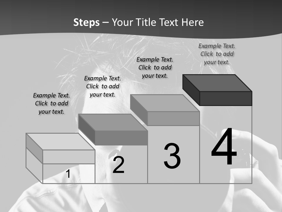 Slr Camera One Person Telephoto Lens PowerPoint Template