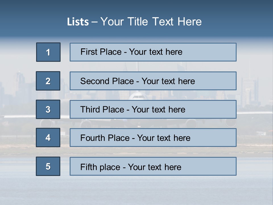 Jfk United States Airliner PowerPoint Template