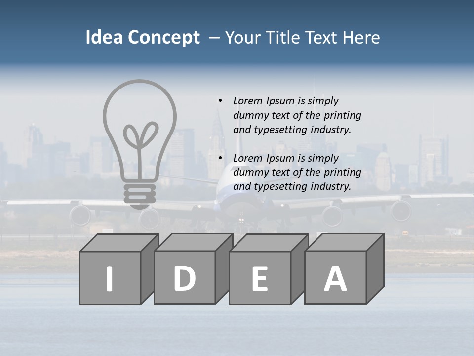 Jfk United States Airliner PowerPoint Template