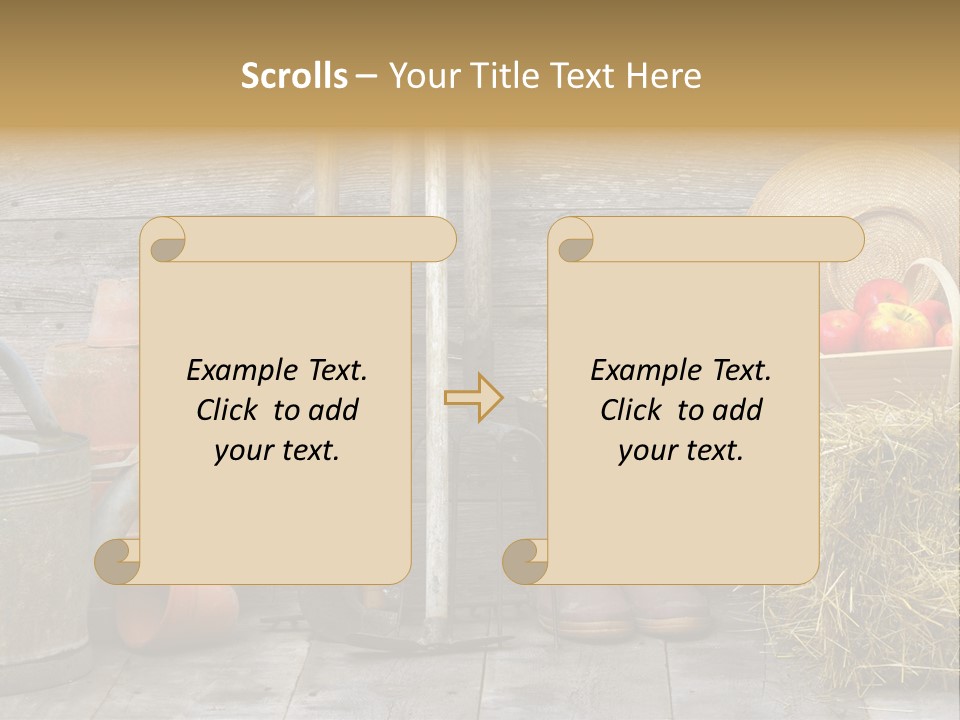 Basket Work Fork PowerPoint Template