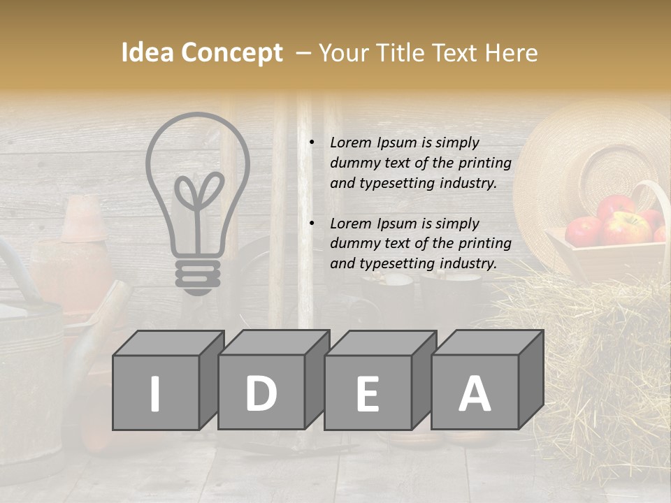 Basket Work Fork PowerPoint Template